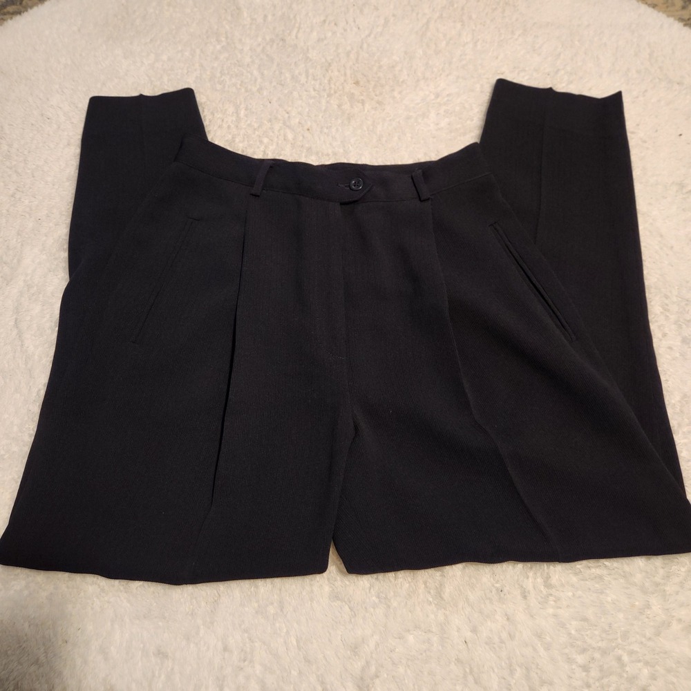 Garfield & Marks Sydney Trouser‎ Black Pleated High Rise Dress Pants Size 4
